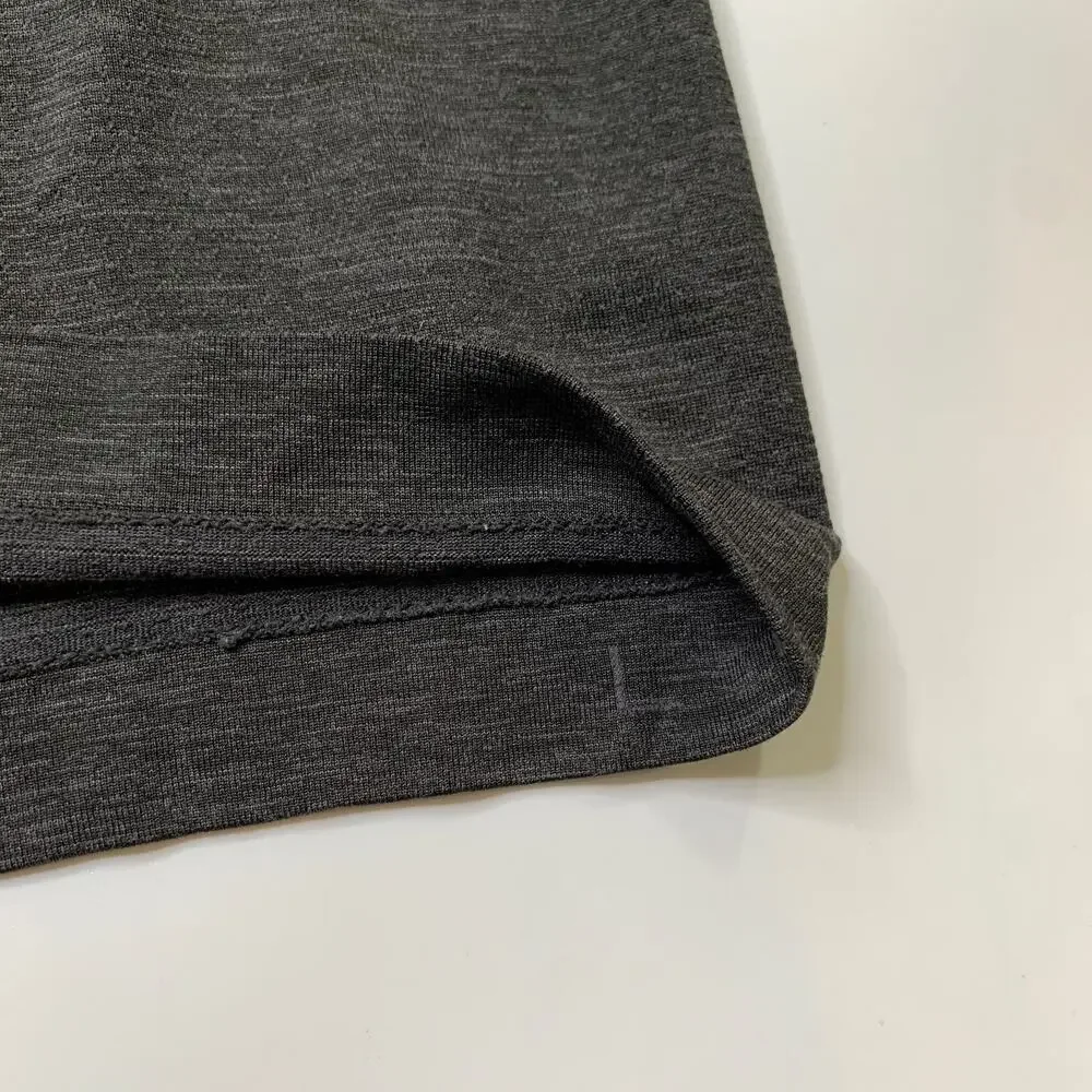 Lululemon Shirt Men L Large Grizzly Grey Metal Vent Tech Short Sleeve Running